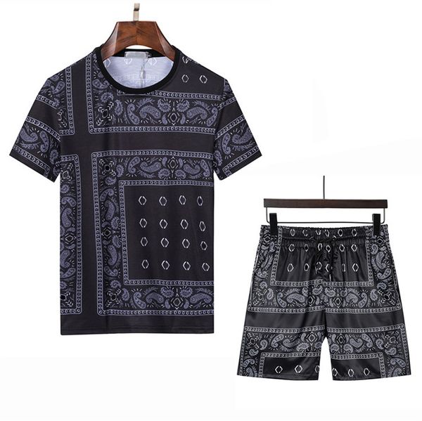 

2022 men's tracksuit crew neck sweat suit designer streetwear mens sweatsuit casual sport suit man short sleeve t-shirt#54, Gray