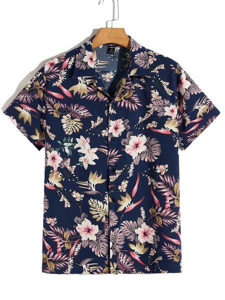 

men tropical print shirt f6z0#, White;black