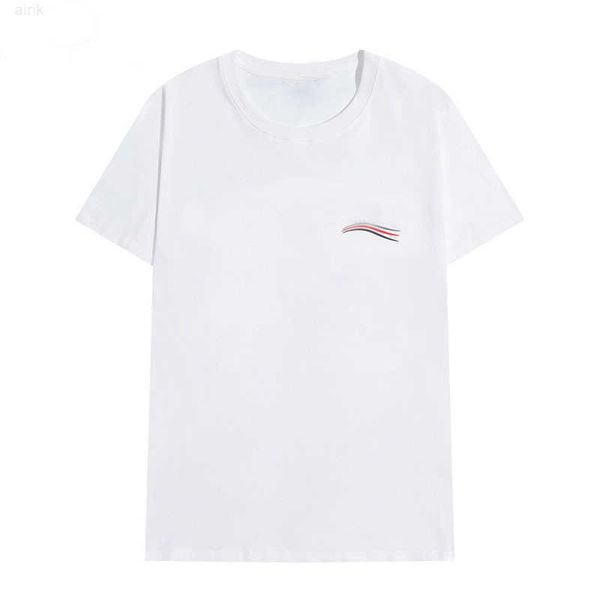 

2023design brand men wave printed t-shirts short sleeve casual tshirt round neck stylist tees men's white black streetwear mens clothin