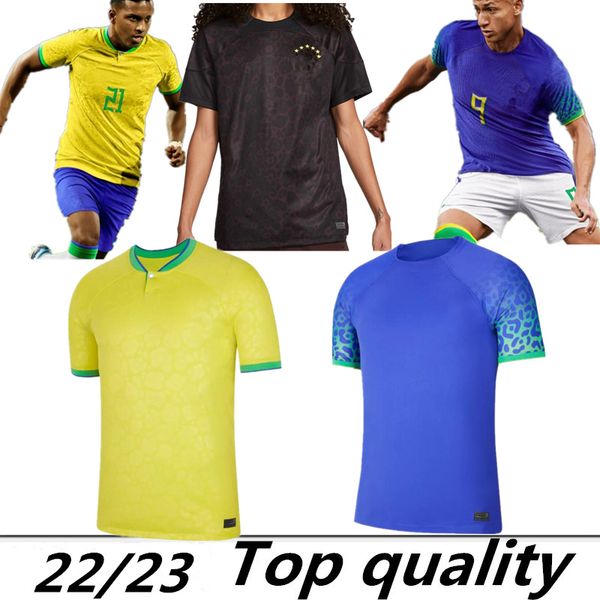 

xxxl 4xl 2022 soccer jersey brazils g.jesus coutinho brasil camiseta de futbol 2023 paqueta richarlison football shirt 22 23 maillot kids ki, Black;yellow