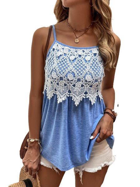 

guipure lace panel cami u0zm#, White