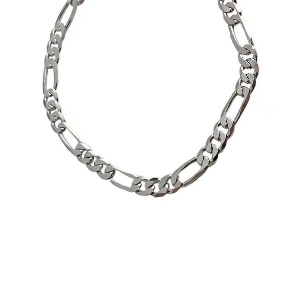 

chains 4mm 16-30inch long chain necklace 925 sterling silver figaro for men jewelry snake link women