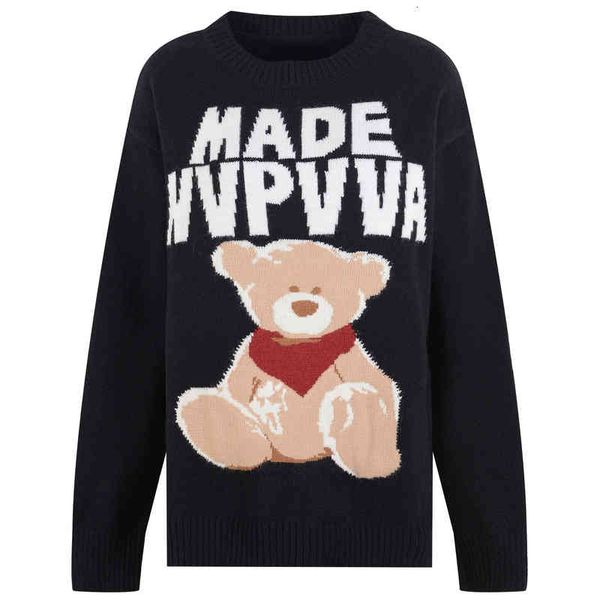 

women's sweaters cartoon bear sweater women's autumn winter round neck casual cute age reducing loose iz5n, White;black
