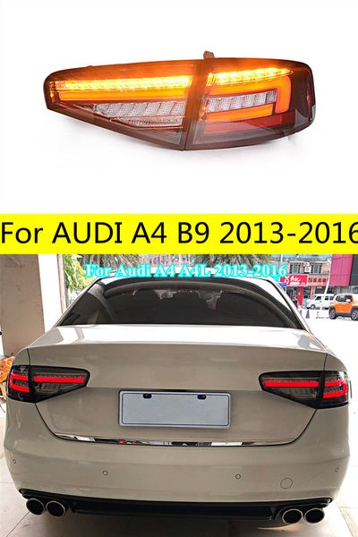 

automotive accessories tail lights for audi a4 b9 led tail light 2013-16 a4l rear fog brake lamp dynamic turn signal taillights