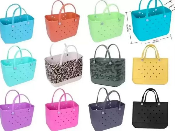 Eva Totes Borse da spiaggia per esterni Borse da spiaggia extra large Leopard Camo Cesti stampati Capacità di moda per le donne Borse per le vacanze estive F0817