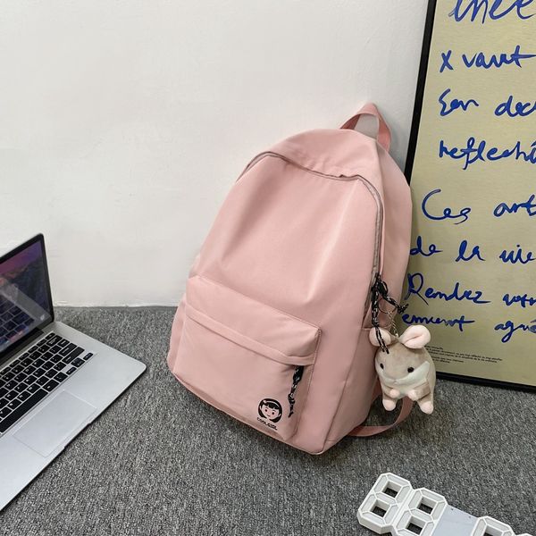 

4 colours classic backpack canvas bag genuine leather fashion