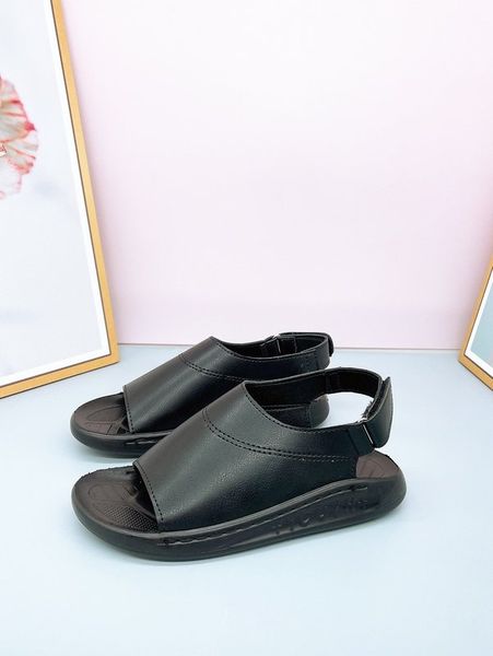 

boys slingback flat sandals she, Black;red