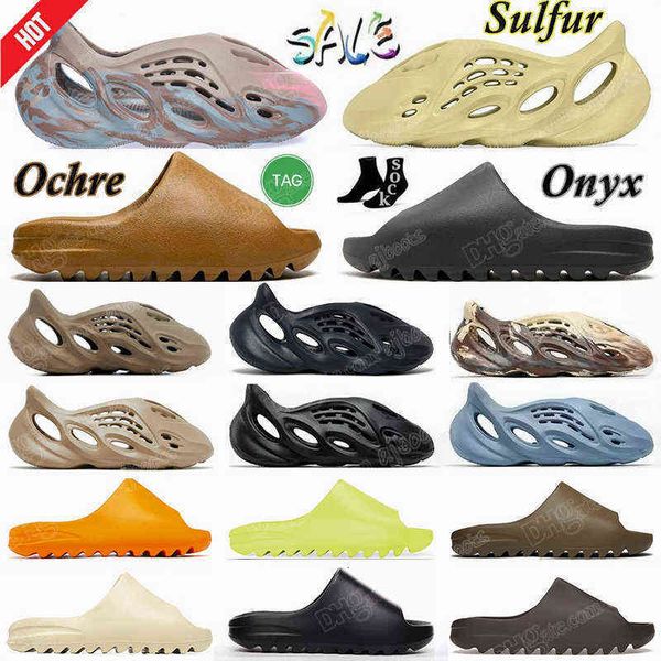 

designer slippers men woman sandal foam ochre soot onyx sulfur black white mist resin pure bone ararat sandals rnnr mens slide slipper