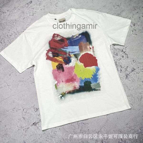 

designer t shirs 2022 gallerydep shir gary graffii splash oil paining prin shor sleeve fog high sree niche fashion loose t-shir, White;black