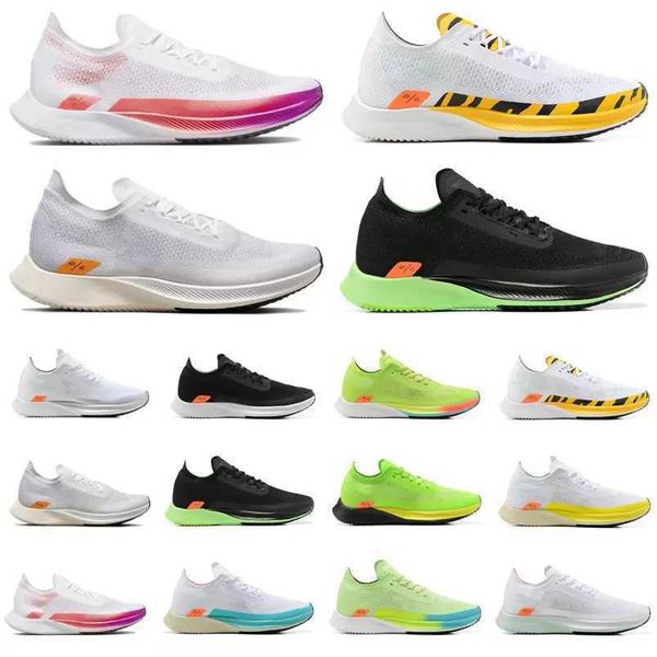

zoomx streakfly men running shoes flash crimson pn dust neon gradient barely volt platform shoe women men outdoor sports sneakers, Black