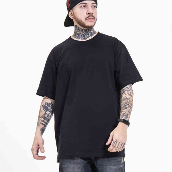 

latt dign mens drop shoulder oversized tshirt 280gsm t shirt 100% cotton heavyweight t-shirt, White;black