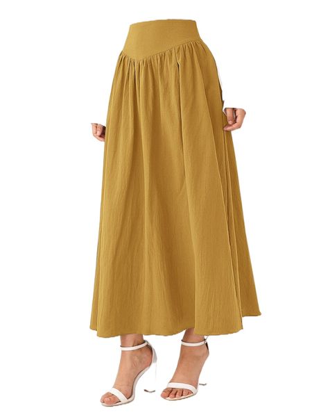

wide waistband skirt y0py#, Black