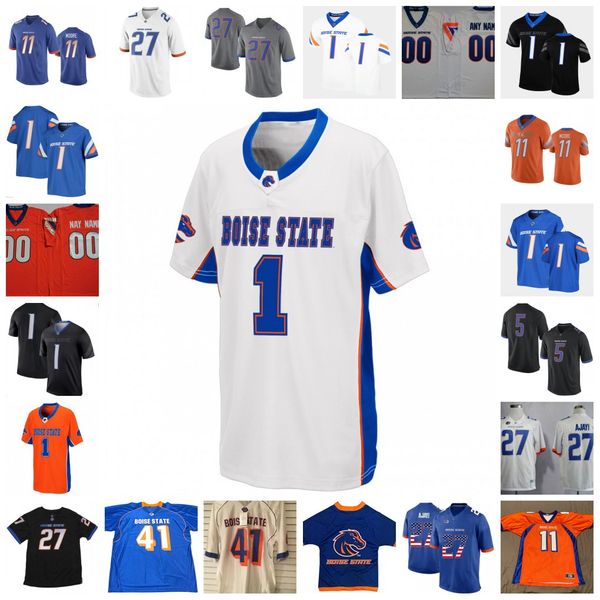 

2022 ncaa custom stitch boise state football jersey 83 cole wright 13 jalen richmond 40 russell corrigan 86 tyler eiguren 8 colt fulton 29 b, Black