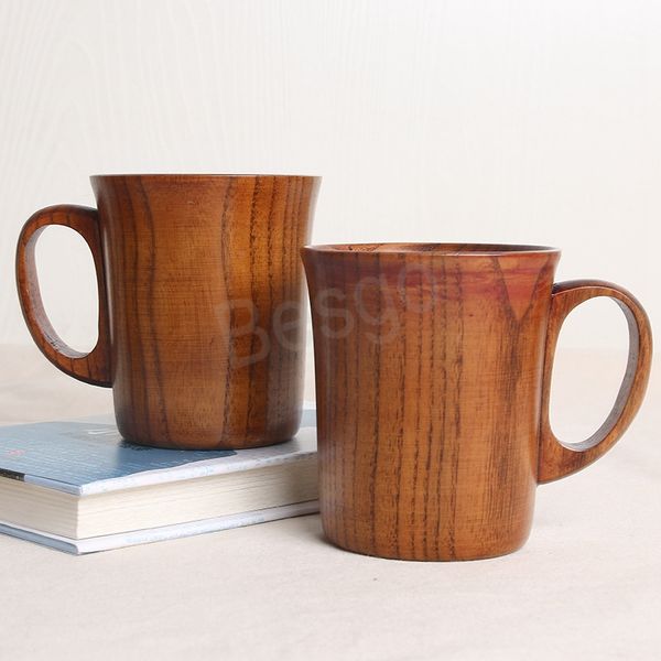 Bicchieri da vino in legno Cucina Tè Caffè Bevande Tazza Eco-friendly Cola Latte Bicchieri da birra Decorazione per feste Boccale da vino Regalo aziendale BH6398 WLY