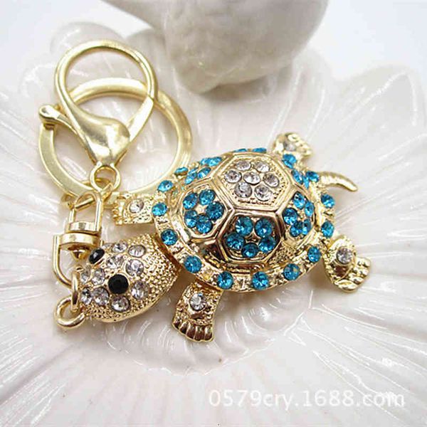 

turtle korean diamond key chain ocean world souvenir mini car, Slivery;golden