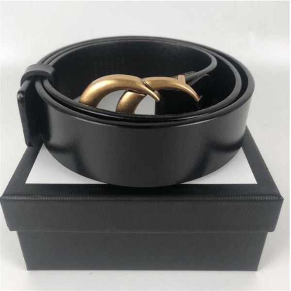 

2022 19 color luxury designer belts men of mens and women belt with fashion big buckle real leather with gift box2399, Black;brown