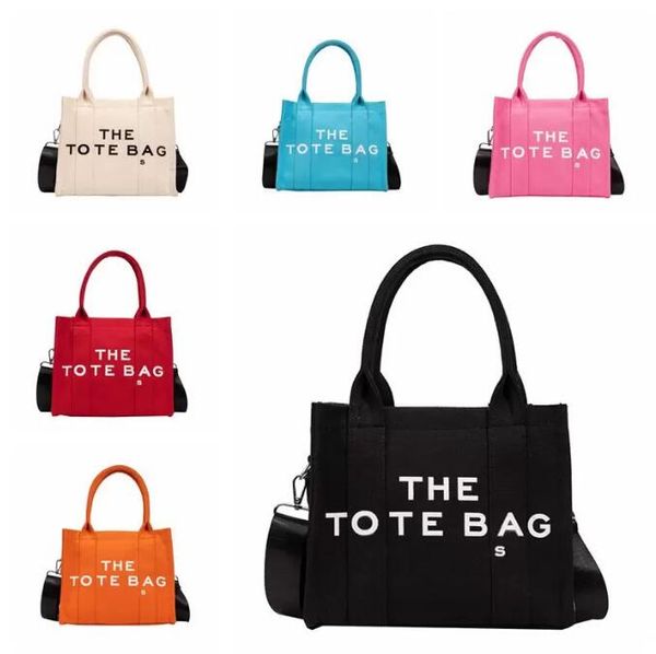 

totes bag marc tote bag handbag shoulder bags women designer fashion clutch casual canvas handbags summer ladies crossbody letter printing s, Black;red