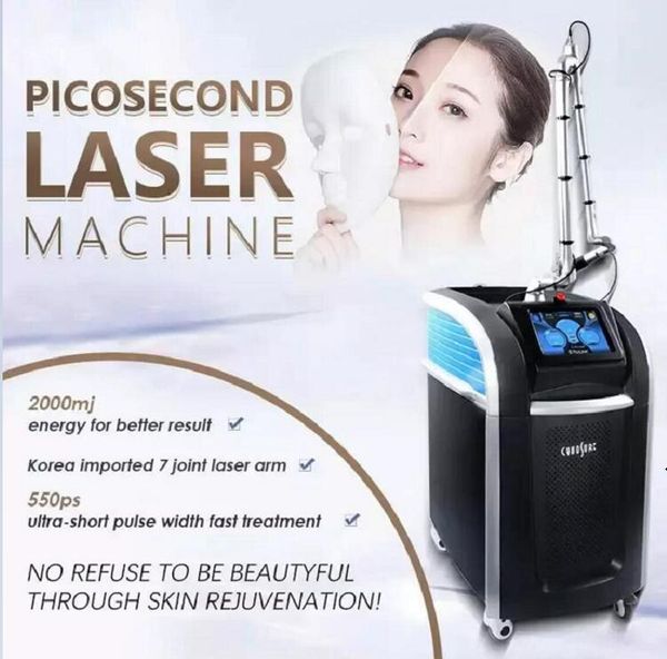 mit FDA zugelassener Pico -Laser mit 450 Ps Puls Tattoo Entfernen