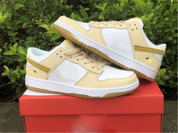 

authentic lemon drop skateboard shoes men woman basketball opti yellow sail zitron sports sneakers dj6902-700 with original box