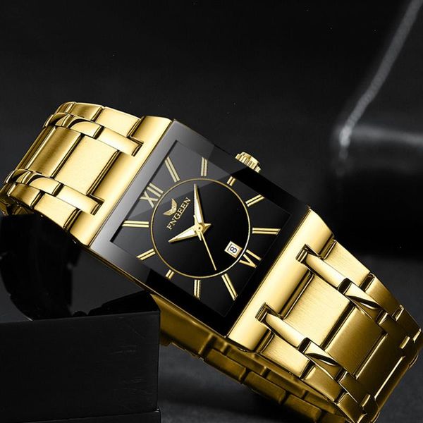 Square Men Watches Mens Quartz Wristwatches para Relógio Masculino Top Brand Luxo Relogio Masculino Meski Meski