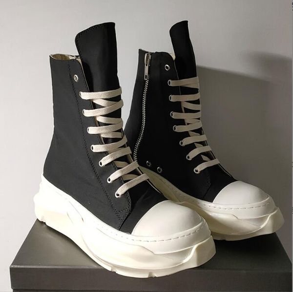 2022 Atmungsaktive Stiefel Freizeit Mode Dicke Sohlen Schuh Student Neutral Atmungsaktive Board Luxus Designer Sneakers Schwarz Schnüren Männer Frauen Leinwand Stoff Schuhe