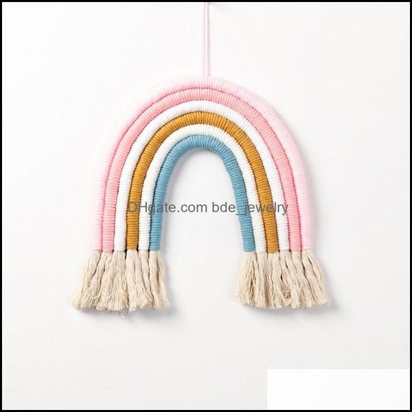 Mobiles Regenbogen Weben Quasten Anhänger Kinderzimmer Dekoration 6 Farben Wandbehang Tapisserie Kinder Partybevorzugung Baby Hom Bdejewelry Dhoei