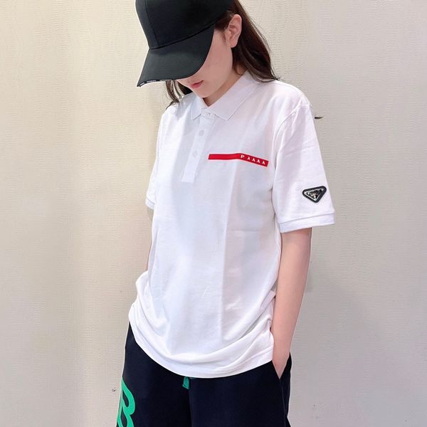 

22 men's lapel shirts polo business casual plus size men's t-shirts designer sweaters, White;black