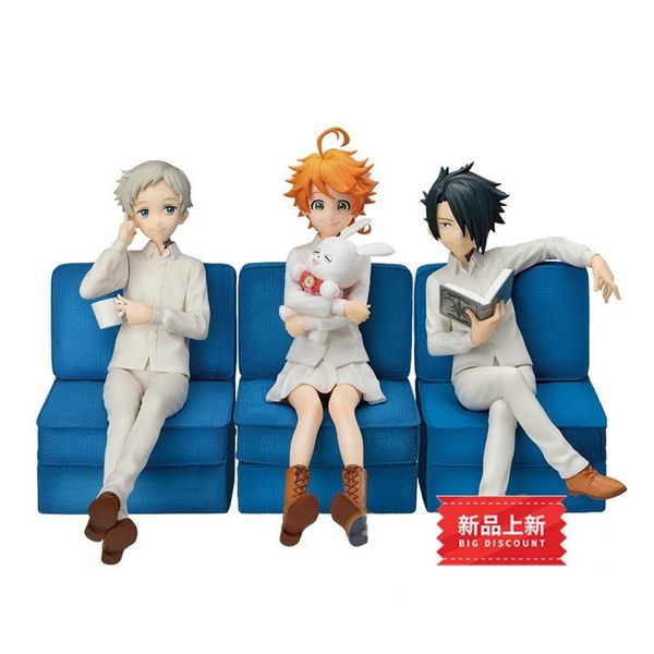 

the promised neverland emma norman ray pvc action figure toys 130mmthe promised neverland anime figurine 220520
