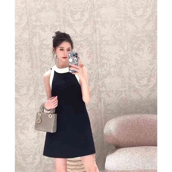 

d's 22ss new a-line has simple color thin cotton trendy fashion latest d clothes ladies dresses men's t-shirt factory outlet, White