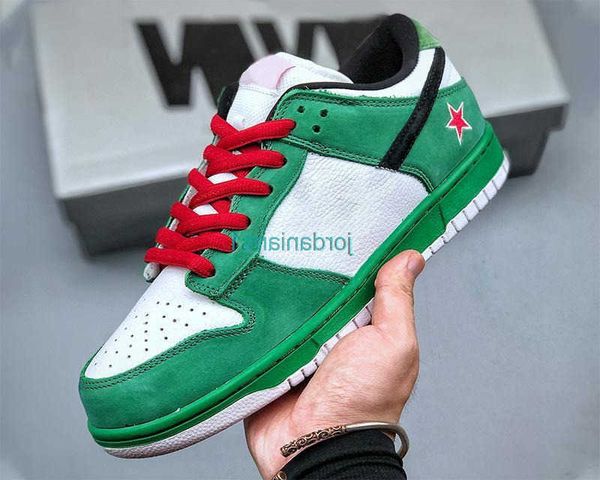 

5a shoes duks low sneakers classic green/black/white/red color genuine suede leather upper rubber outsole sports trendy style