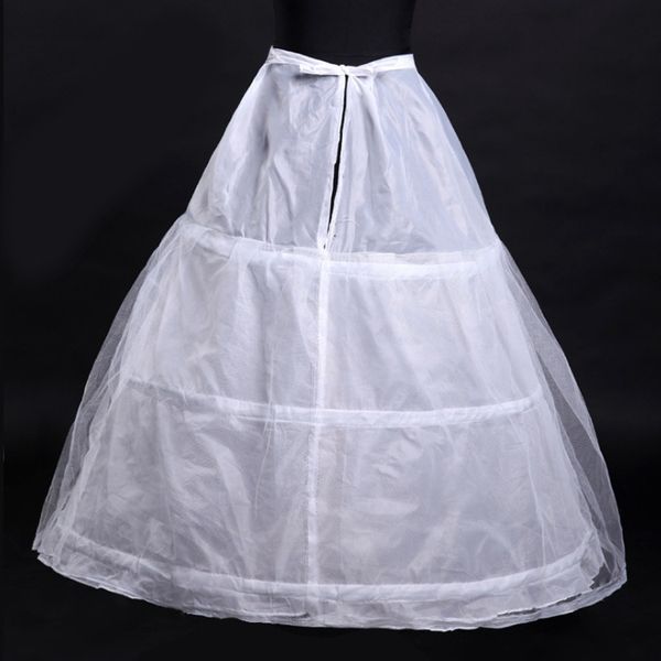 

3 hoops petticoats for dress wedding accessories crinoline underskirt, White