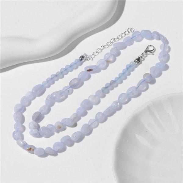 Collane con ciondolo Collana di perline in pietra naturale femminile fatta a mano Agat viola Semplice Yoga Reiki fortunato per uomo Donna Gioielli regaloPendente