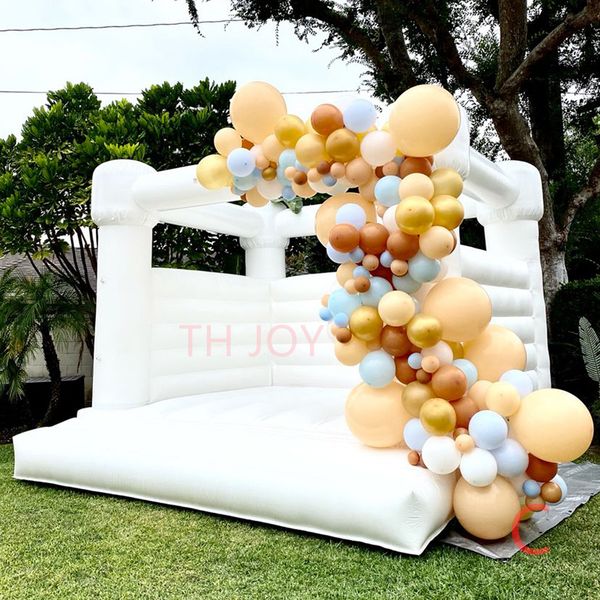 

13x13ft 4x4m outdoor inflatable wedding bouncer white flat jumper bouncy castle for aniversary party