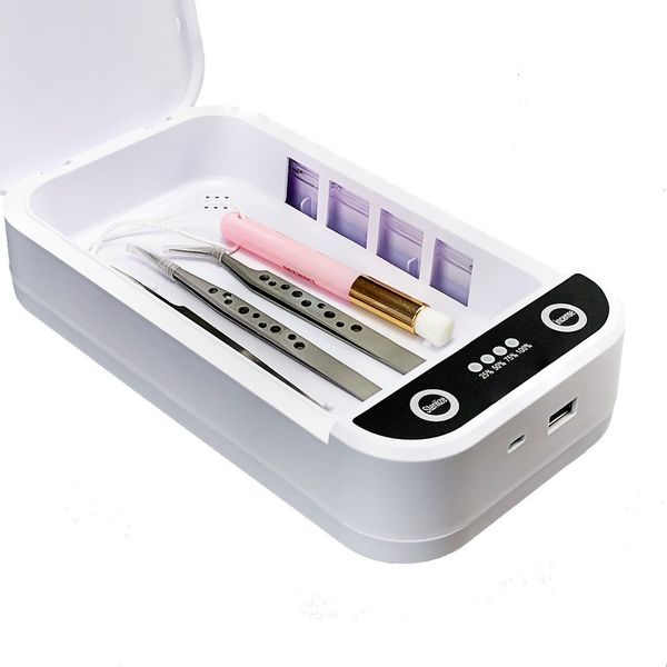 

uv light sanitizer box tweerzers sterilizer portable uvc disinfectant aroma function phone cleaner for eyelash extension toolne