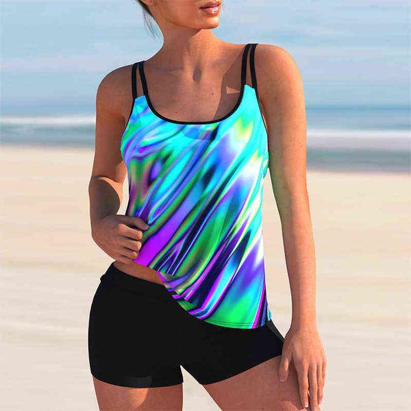 

dyed and tie printed bikini swimsuit split large swimsuit, White;black