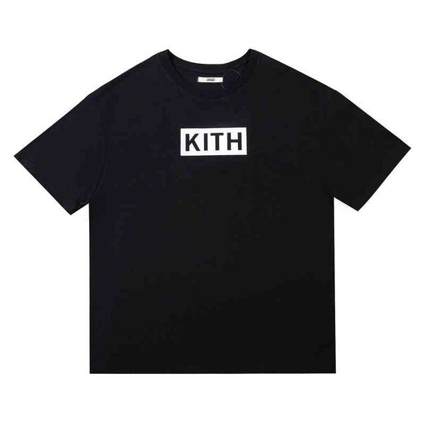

men's t-shirts 2022 black white kith tee men women box graphic printed t-shirt cotton casual classic short sleeve t220722 q8wj, White;black