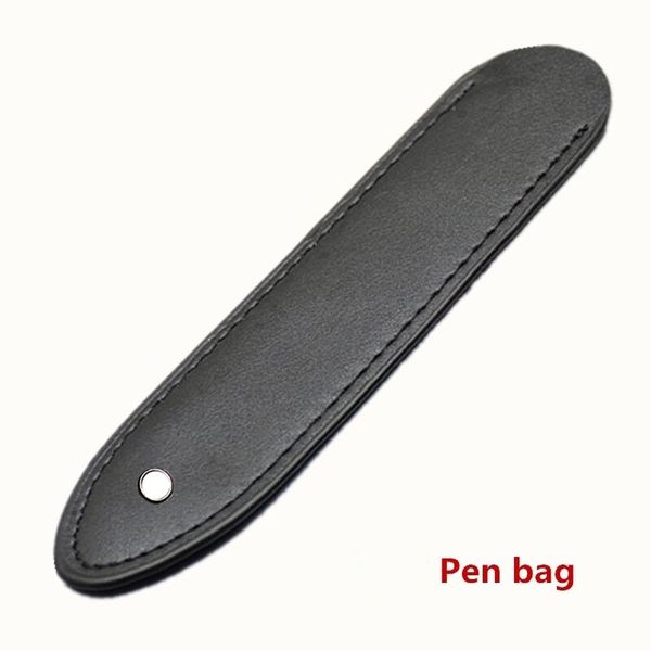 

promotion pu leather pen bag black pencil case for single pen
