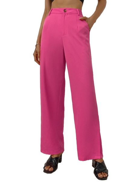 

high waist wide leg pants 63nf#, Black;white