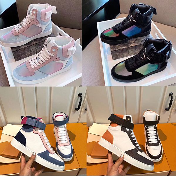 

2019 rivoli sneaker boot high trainers boot for men and women low-shoes leather trainers with box us4-12 no25