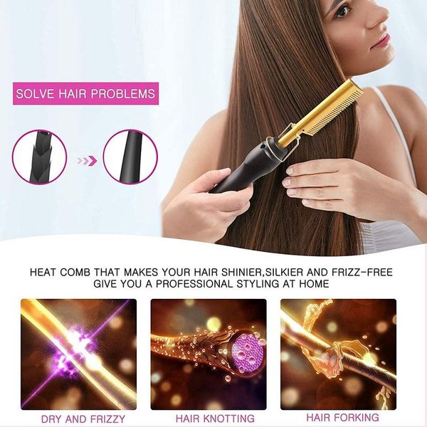 Новое прибытие PTC 80-200 градусов Hair Hair Buice Curler Comber Comberment Регулировка EU/US/UK/EU Plugure