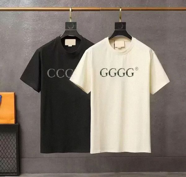 

designer fashion mens t shirt g letters casual summer breathable clothing men women guccy clothes couples tees loose, White;black