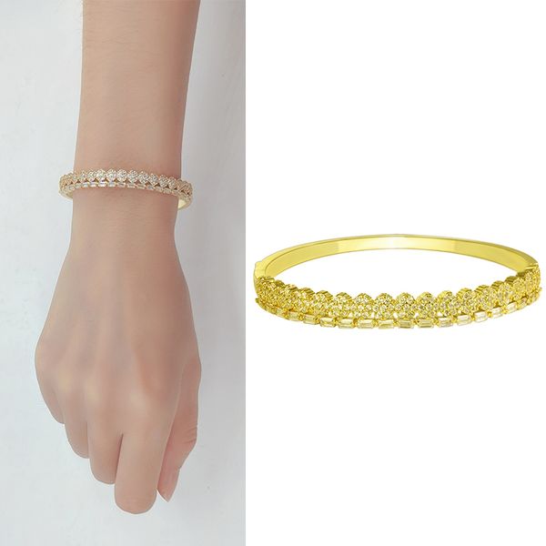 Bracciale per donne Accessori di moda braccialetti Fine gioielli Fine Luxury 3 colori Foglie in acciaio inossidabile naturale Foglie di chiusura per ragazze su mani cuff