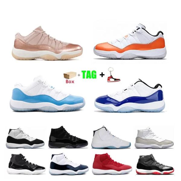 

legend blue 11 11s anniversarybasketball shoes mens 25th rose gold space jam platinum tint cap and gown white metallic silver women trainers