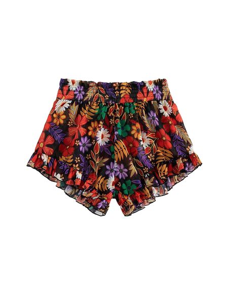 

floral ruffle hem cover up m6ui#, White;black