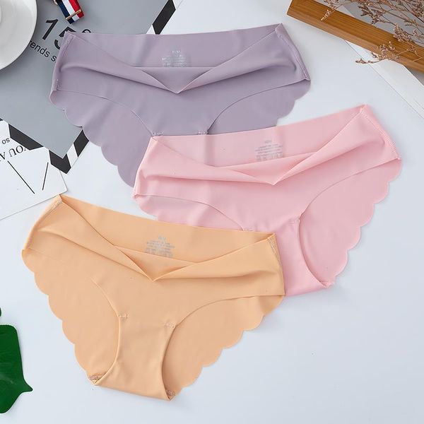 

women seamless panties ultra-thin underwear comfort intimates lingerie plus size low-rise female underpants briefs, Black;pink