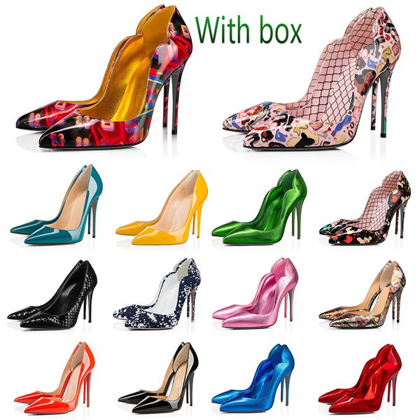 

woman red bottoms high heels shoe platform peep-toes designers pointed toe sole 8cm 10cm 12cm pumps luxury womens wedding dress shoes with b, Black