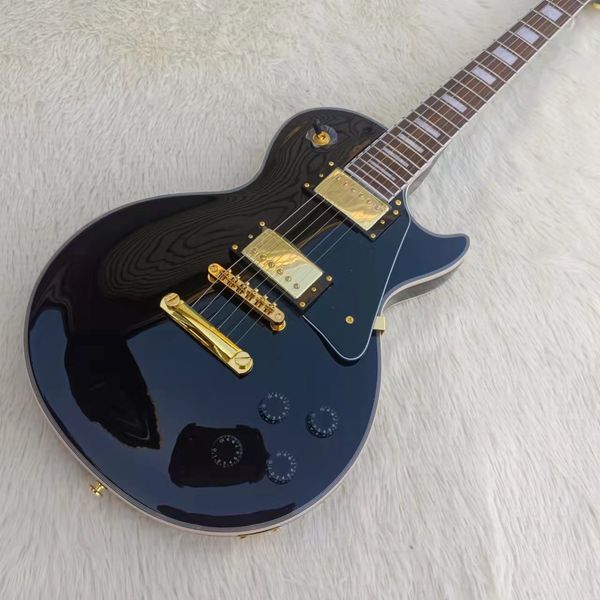

in 2022, factories are selling wholesale electric guitar black custom,70s, ebony fingerboard, binding over frets