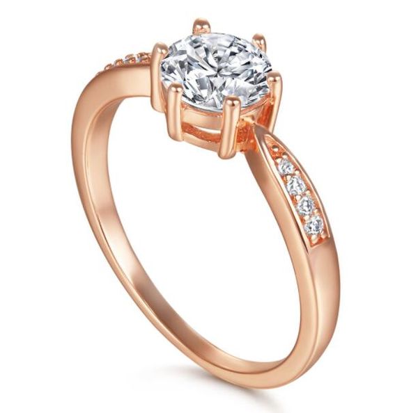 

18k gold plated wedding rings 1 carat diamond ring, Slivery;golden