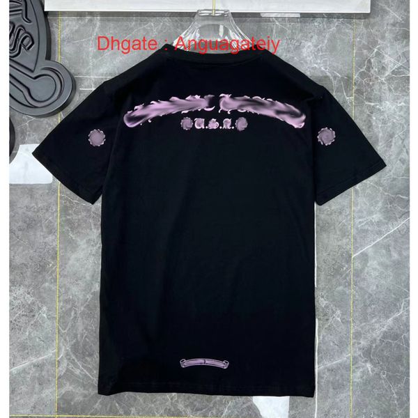 

luxury men's brand t shirts ch man t-shirt summer fashion women cross sanskrit tees letter designer tshirts boy loose round neck shirt, White;black