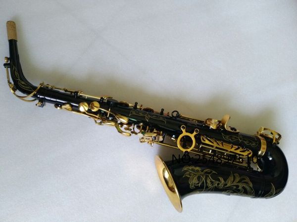 

alto saxophone black brass engraving mode black gold sax musical instruments